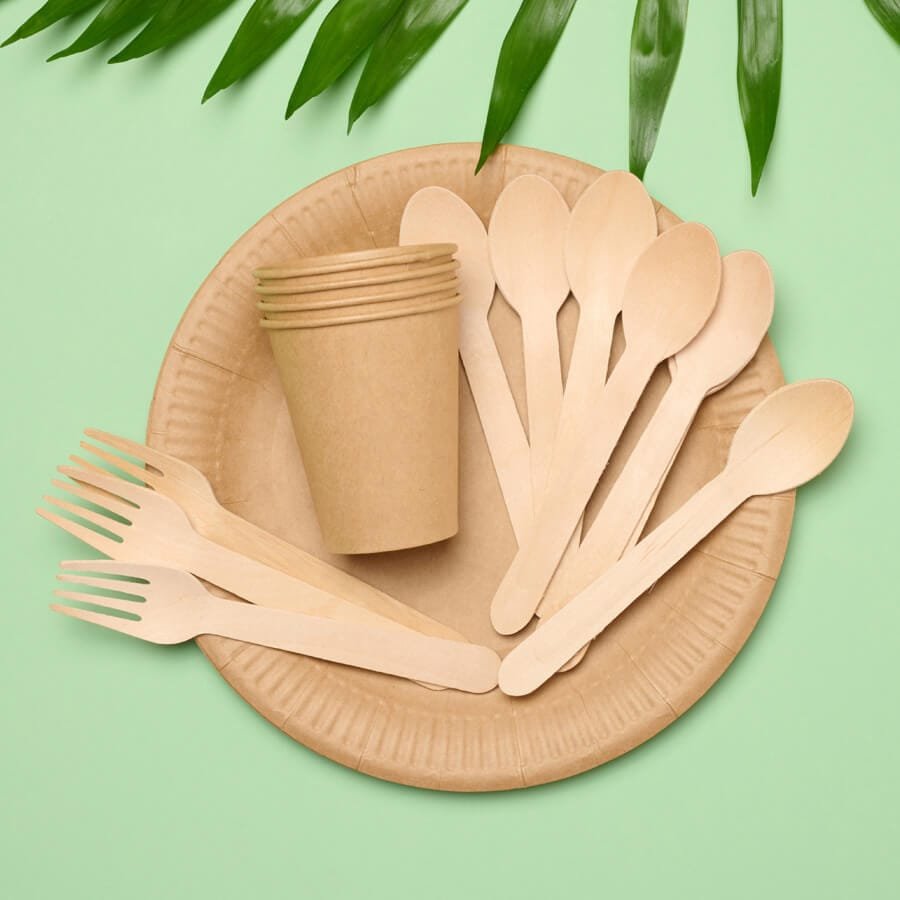 Eco-friendly areca palm leaf plates from True Nature Wares, showcasing sustainable and biodegradable tableware options in Singapore.