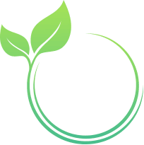 "Process leaf icon symbolizing sustainable lifecycle of areca palm leaf products by True Nature Wares"