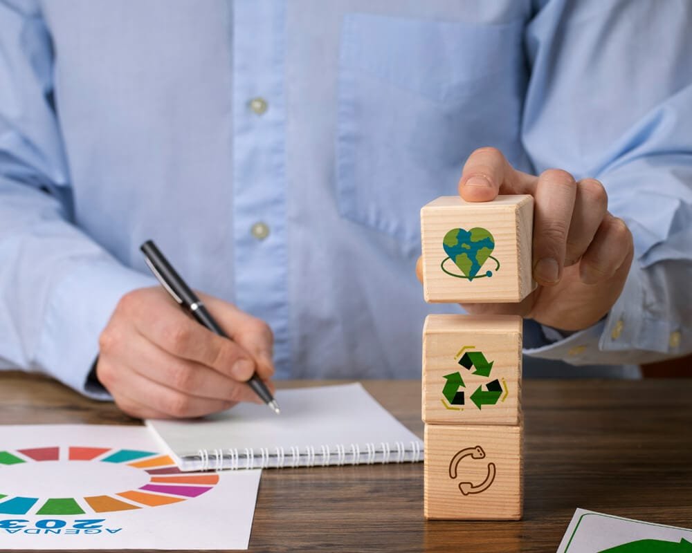 "True Nature Wares' areca palm leaf plates, highlighting the company's dedication to eco-friendly and sustainable dining solutions in Singapore."