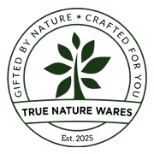"True Nature Wares cropped logo — eco-friendly brand mark for sustainable areca leaf tableware Singapore"