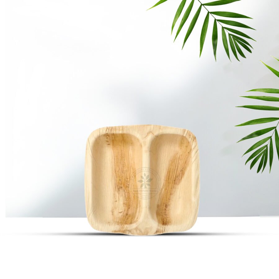 9" Square Bowl 2 Partition